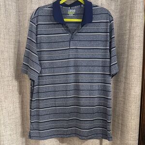 IZOD Men's Navy Striped Polo Shirt